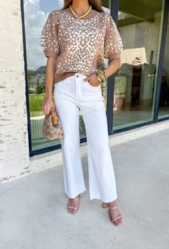 Olivia Wide Leg Jean By Vervet In White