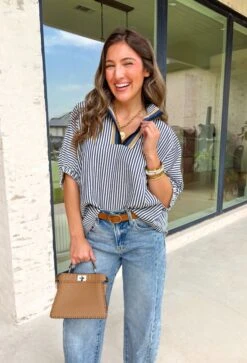 On The Same Page Top In Navy -Modern Women Wear WEB OnTheSamePageTopinNavy1