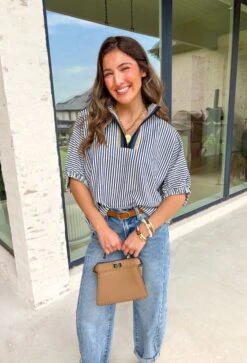 On The Same Page Top In Navy