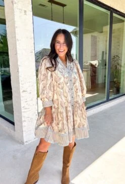 Paris Cafe Floral Dress -Modern Women Wear WEB ParisCafeFloralDress1