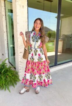 Seize The Day Floral Midi Dress