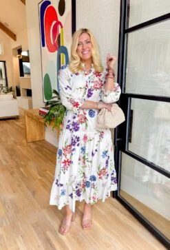 Signs Of Spring Floral Midi Dress -Modern Women Wear WEB SignsOfSpringFloralMidiDress4