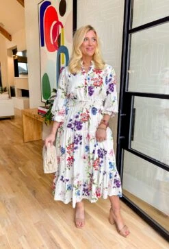Signs Of Spring Floral Midi Dress