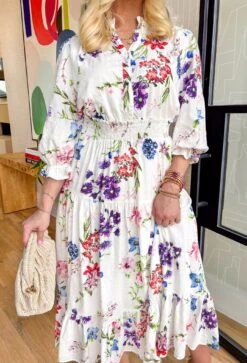 Signs Of Spring Floral Midi Dress -Modern Women Wear WEB SignsOfSpringFloralMidiDress6
