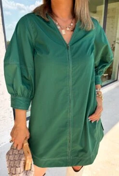 Speak Up Dress In Hunter Green -Modern Women Wear WEB SpeakUpDressinHunterGreen2