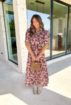 Stay Close Floral Midi Dress