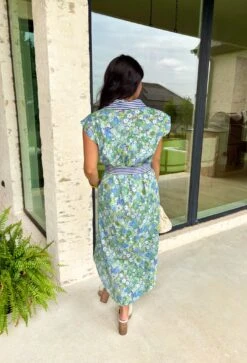 Summer Blues Floral Midi Dress -Modern Women Wear WEB SummerBluesFloralMidiDress1