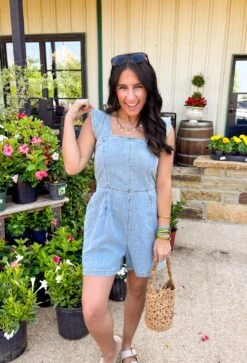 Summer Breeze Denim Romper