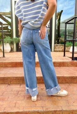Tamera High Rise Wide Leg Jean By Lovervet -Modern Women Wear WEB TameraHighRiseWideLegJeanbyLoverevet1
