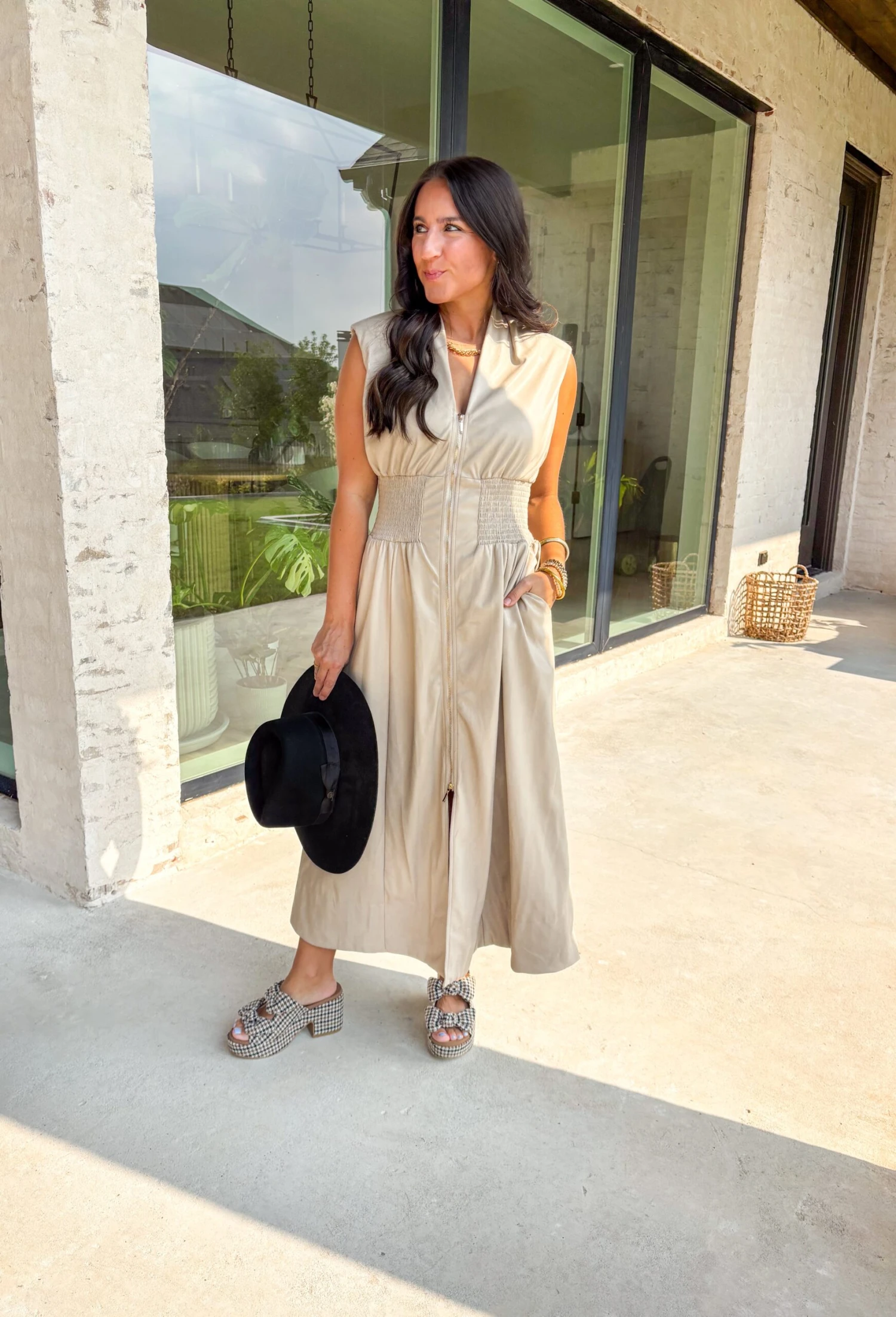 Think On It Midi Dress In Faux Leather 5 Think On It Midi Dress In Faux Leather - Image 5