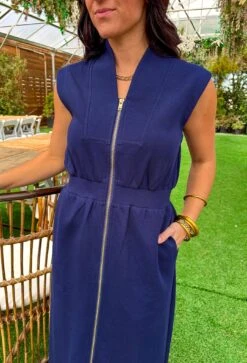 Think On It Midi Dress In Navy -Modern Women Wear WEB ThinkOnItMidiDressinNavy1