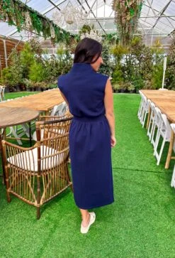 Think On It Midi Dress In Navy -Modern Women Wear WEB ThinkOnItMidiDressinNavy2