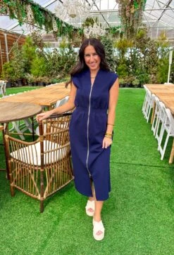 Think On It Midi Dress In Navy -Modern Women Wear WEB ThinkOnItMidiDressinNavy3