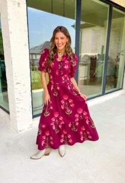 Triple Take Floral Midi Dress