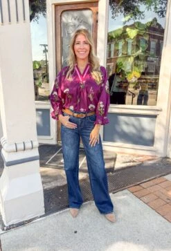 Vineyard Brunch Floral Top -Modern Women Wear WEB VineyardBrunchFloralTop4