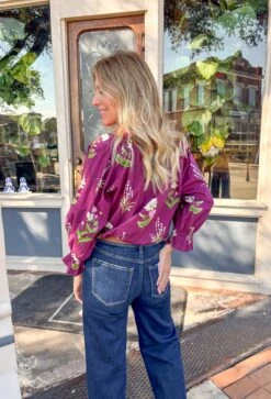 Vineyard Brunch Floral Top -Modern Women Wear WEB VineyardBrunchFloralTop5