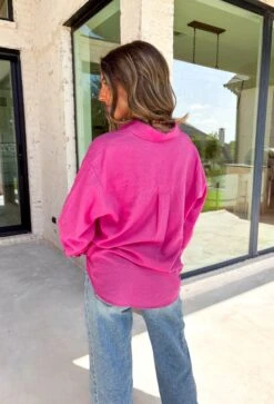 Z SUPPLY Alfie Button Up Top In Island Pink -Modern Women Wear WEB ZSupplyAlfieButtonUpTopinIslandPink4