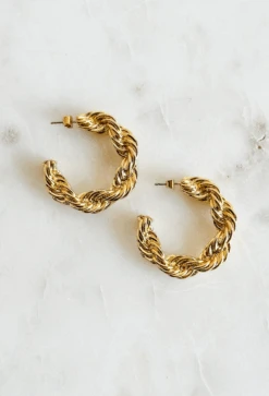 Waverly Gold Hoop Earrings