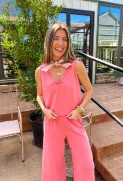 Z SUPPLY Sloane V-Neck Tank In Sunset Pink -Modern Women Wear ZSUPPLYSloaneV NeckTankinSunsetPink3