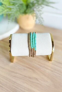 Coastal Call Bracelet Set In Mint
