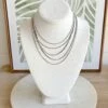 Jasmine Layered Chain Necklace In Silver