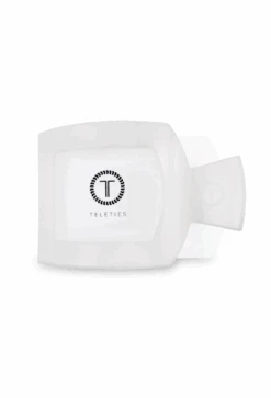 TELETIES Small Flat Square Clip- Coconut White