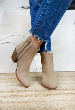 Lolo Taupe Booties -Modern Women Wear tan boot 3